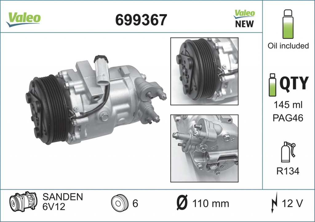 Compresor climatizare Valeo SUZUKI SWIFT IV (FZ, N
