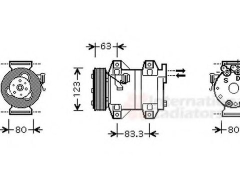 Compresor, climatizare VOLVO S80 I limuzina (TS, XY), VOLVO V70 Mk II (SW), VOLVO S60 I limuzina - VAN WEZEL 5900K121