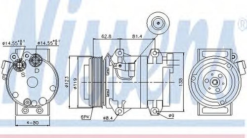 Compresor, climatizare VOLVO S80 I (TS, 