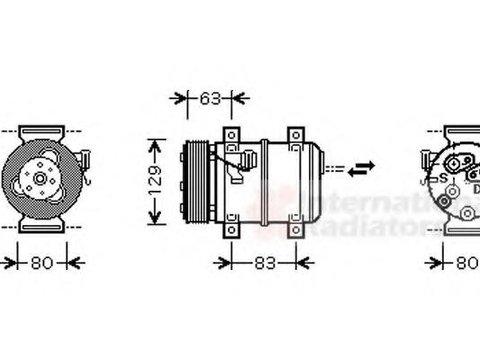 Compresor, climatizare VOLVO V70 (LV), VOLVO C70 I cupe, VOLVO S70 limuzina (LS) - VAN WEZEL 5900K120