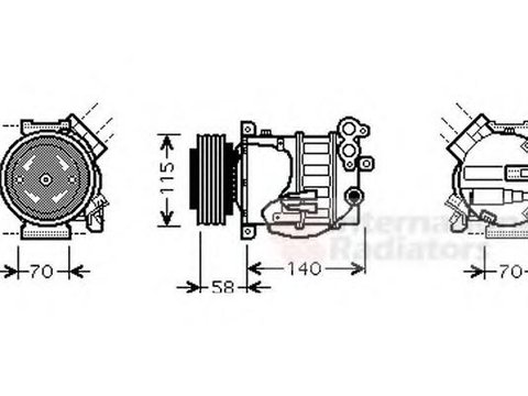 Compresor, climatizare VOLVO XC90 I combi - VAN WEZEL 5900K144