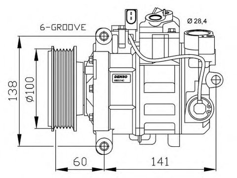 Compresor climatizare VW AUDI A4/A6 6SEU14C - Cod intern: W20138759 - LIVRARE DIN STOC in 24 ore!!!