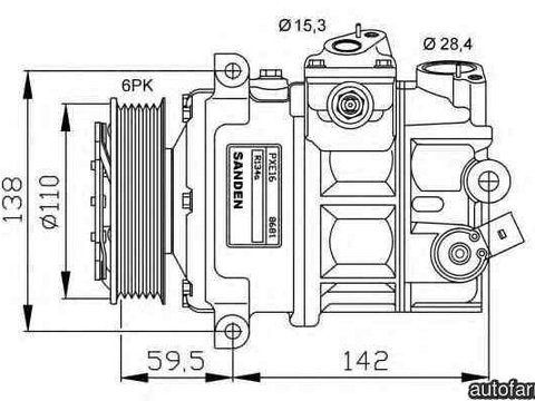 Compresor, climatizare VW CRAFTER 30-50 platou / sasiu (2F_) NRF 32147G