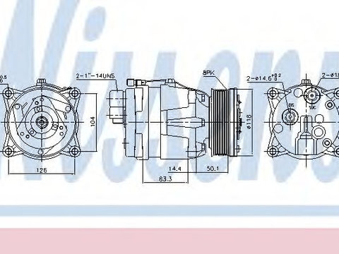 Compresor, climatizare VW GOLF III (1H1) (1991 - 1998) NISSENS 89048 piesa NOUA