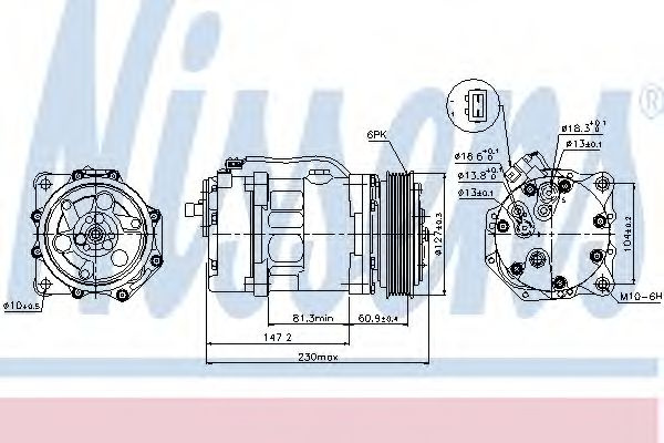 Compresor, climatizare VW LT II caroserie (2DA, 2DD, 2DH) (1996 - 2006) NISSENS 89044 piesa NOUA