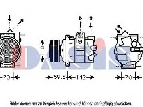 Compresor, climatizare VW SHARAN (7M8, 7M9, 7M6), AUDI A6 limuzina (4B2, C5), AUDI A6 Avant (4B5, C5) - AKS DASIS 850682N