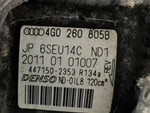 Compresor de clima 4G0 260 805B Audi A6 C7 din 2012 3.0 CDU