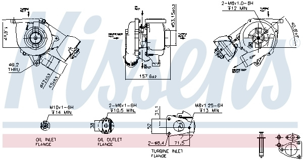 Compresor sistem de supraalimentare 93102 NISSENS pentru Volvo S40 Volvo C30 Volvo C70 Volvo S80