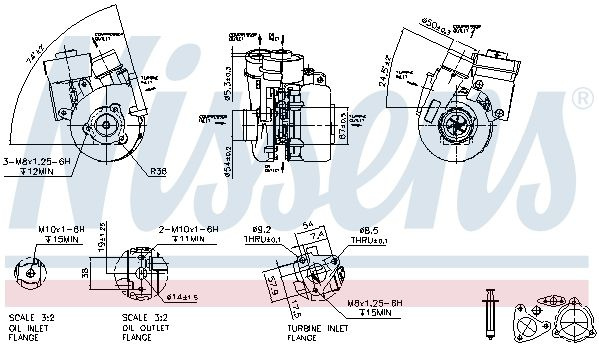 Compresor sistem de supraalimentare 93125 NISSENS pentru Hyundai Santa