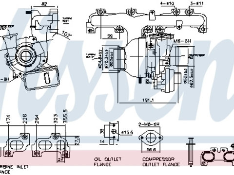 Compresor sistem de supraalimentare 93348 NISSENS pentru Fiat Doblo Fiat 500x Fiat Tipo