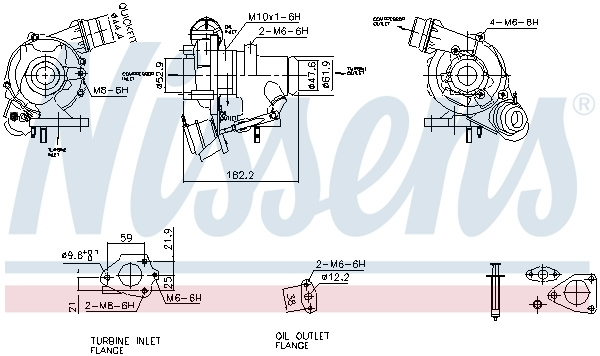 Compresor sistem de supraalimentare 93426 NISSENS pentru Dacia Duster Dacia Lodgy Dacia Sandero Dacia Logan Renault Clio Dacia Dokker Renault Kangoo Renault Captur