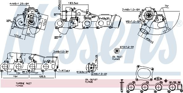 Compresor,sistem de supraalimentare AUDI A6/S6 IV (4G2, 4GC, C7), Sedan, 11.2010 - 09.2018 Nissens 93433