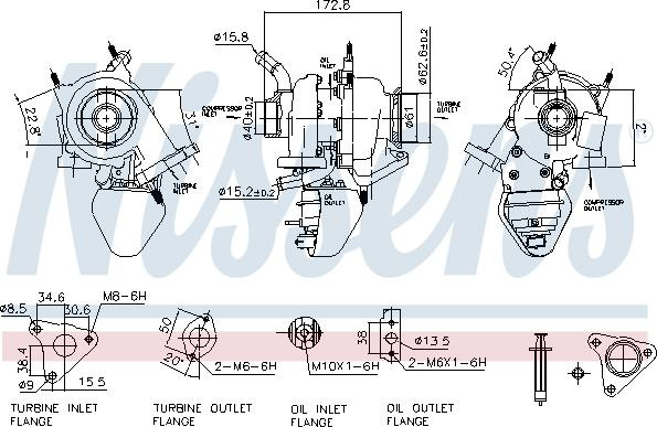 Compresor,sistem de supraalimentare Nissens 93342