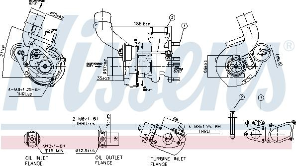 Compresor,sistem de supraalimentare OPEL MOVANO (X70), Camion de gunoi, 01.1999 - Nissens 93020
