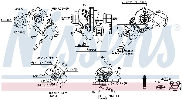 Compresor sistem de supraalimentare ~ V40 Caseta/ Hatchback (525) 1.6 D2/ DRIVe Caseta/ Hatchback 1,560 114 diesel ~ 93421 ~ NISSENS