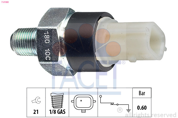 Comutator 7 0180 FACET pentru Renault Megane Renault Latitude Renault Gran Renault Clio Renault Euro Renault Laguna Renault ScEnic Renault Grand Renault Kangoo Dacia Dokker Dacia Lodgy Dacia Sandero Dacia Logan Renault Captur Dacia Duster Nissan Qash