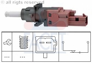 Comutator actionare ambreiaj tempomat 7 1170 FACET pentru Fiat Panda Fiat 500 Fiat Bravo Fiat Ritmo Peugeot Boxer Fiat Doblo Alfa romeo 156 Fiat Idea CitroEn Jumper CitroEn Relay Alfa romeo Gt Peugeot Manager Fiat Croma Alfa romeo 147