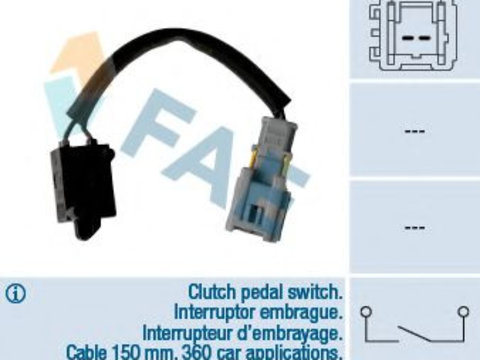 Comutator, actionare ambreiaj (Tempomat) CITROËN C4 II (B7) (2009 - 2016) FAE 24907