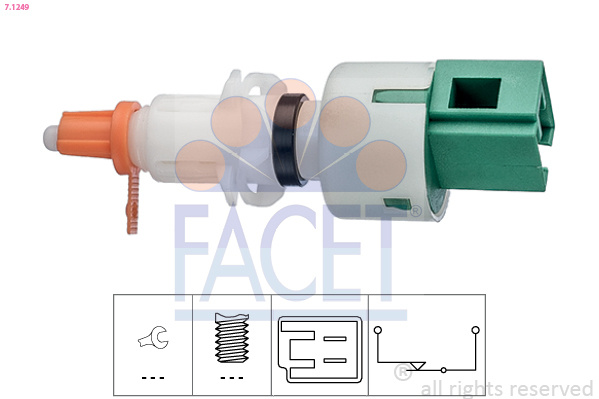 Comutator actionare ambreiaj tempomat # Fiat Qubo 2010 2011 2012 2013 2014 2015 2016 2017 2018 2019 2020 2021 2022 2023 2024 2025 # 7 1249 # FACET
