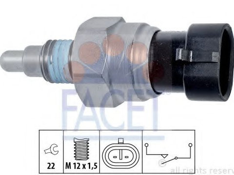 Comutator, lampa marsarier CHEVROLET CRUZE hatchback (J305) (2011 - 2020) FACET 7.6323