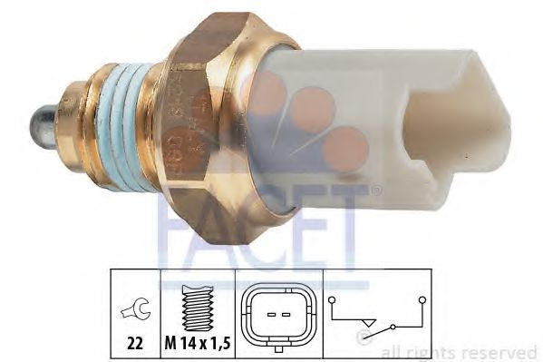 Comutator, lampa marsarier CITROËN C4 cupe (LA_) (2004 - 2011) FACET 7.6218