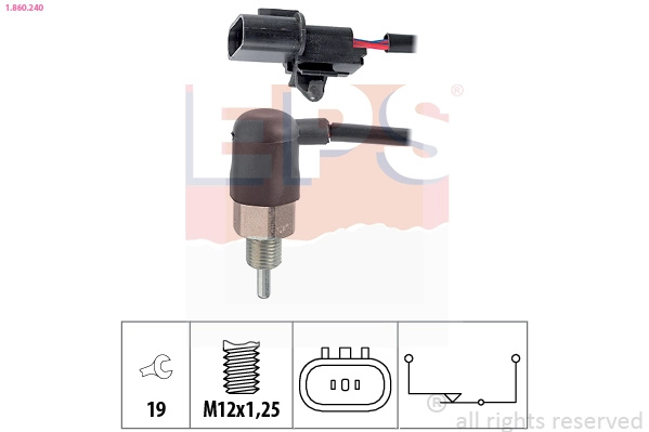 Comutator, lampa marsarier EPS 1.860.240 pentru MITSUBISHI PAJERO PININ I (H6_W, H7_W) 1999-2007