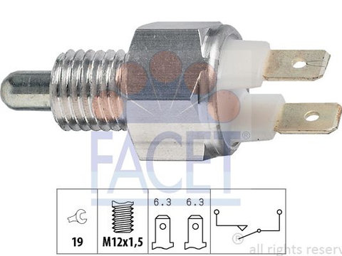 Comutator, lampa marsarier FACET 7.6029