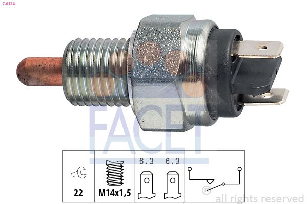 Comutator, lampa marsarier FACET 7.6124