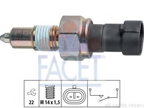 Comutator, lampa marsarier FIAT 500L (199_) (2012 - 2020) FACET 7.6067