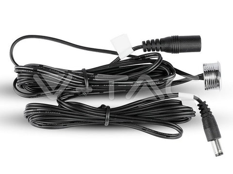 Comutator LED Touch si Dimer Argintiu + Cablu Negru ERK AL-060721-15