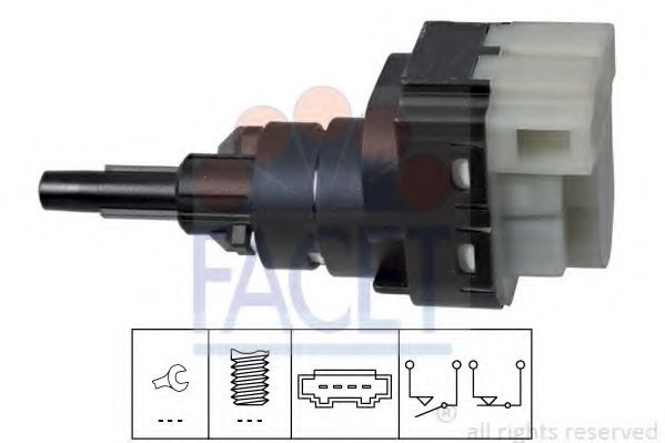 Comutator lumini frana AUDI A8 (4E_) (2002 - 2010) FACET 7.1229