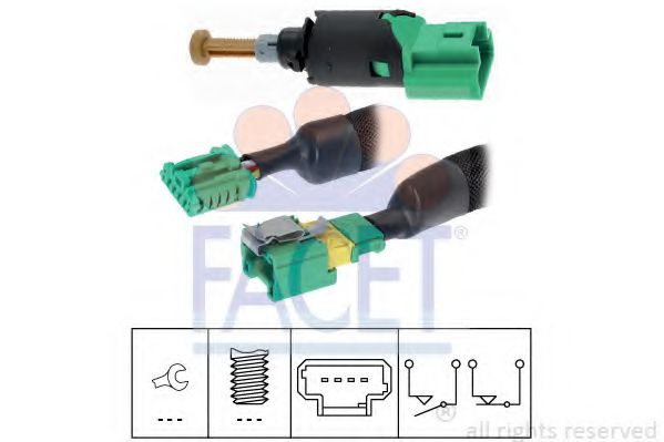 Comutator lumini frana CITROËN C5 III (RD_) (2008 - 2016) FACET 7.1213K
