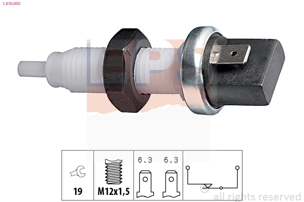Comutator lumini frana EPS 1.810.000 pentru SKODA FELICIA Cube Van (6U5) 1995 1996 1997 1998 1999 2000 2001