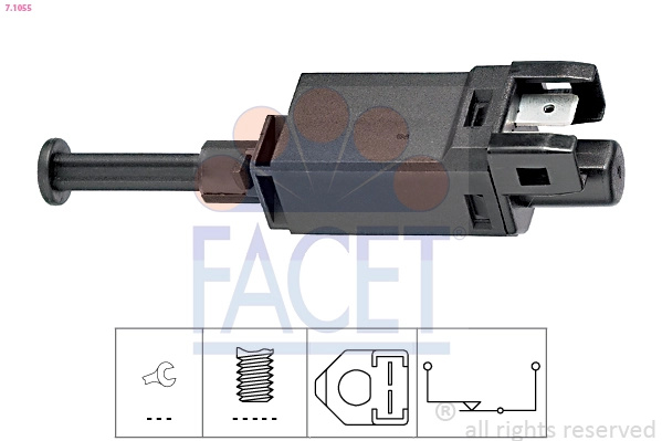 Comutator lumini frana FACET 7.1055 pentru masina FORD GALAXY MK I VAN (WGR) 1995 1996 1997 1998 1999 2000 2001 2002 2003 2004 2005 2006