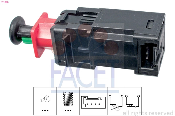 Comutator lumini frana FACET 7.1208 pentru masina 