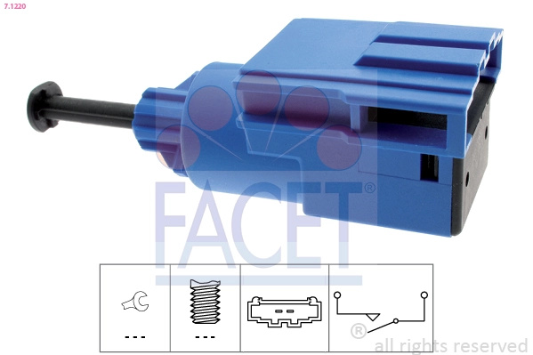 Comutator lumini frana FACET 7.1220 la AUDI A4 B6 Cabriolet (8H7) 2002 2003 2004 2005