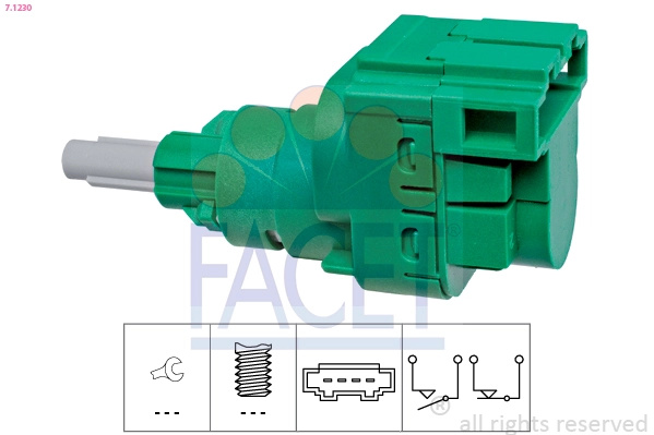 Comutator lumini frana FACET 7.1230 pentru masina 