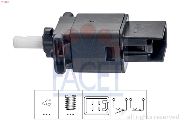 Comutator lumini frana FACET 7.1272 la masina MAZDA 6 Station Wagon (GY) 2002 2003 2004 2005 2006 2007 2008
