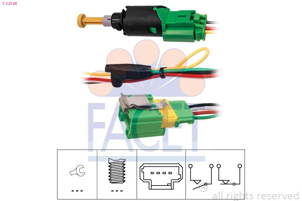 Comutator lumini frana FACET PEUGEOT 407 SW caroserie inchisa/combi (6E_) 2004-2010 - 7.1213K