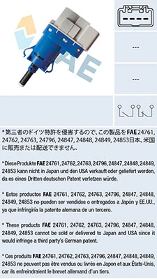 Comutator lumini frana FAE FORD C-MAX II (DXA/CB7, DXA/CEU) 2010-2019 - 24849