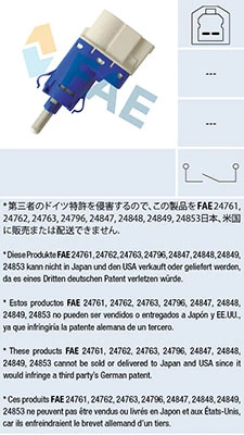 Comutator lumini frana FAE FORD FOCUS II (DA_, HCP, DP) 2004-2012 - 24848