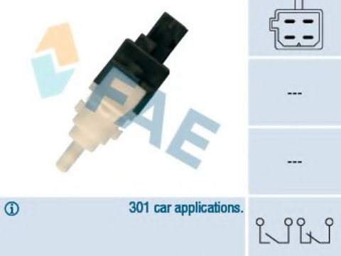 Comutator lumini frana FIAT 500 (312) (2007 - 2016) FAE 24413 piesa NOUA