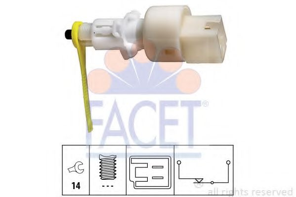 Comutator lumini frana FIAT DOBLO Cargo (223) (2000 - 2016) FACET 7.1153