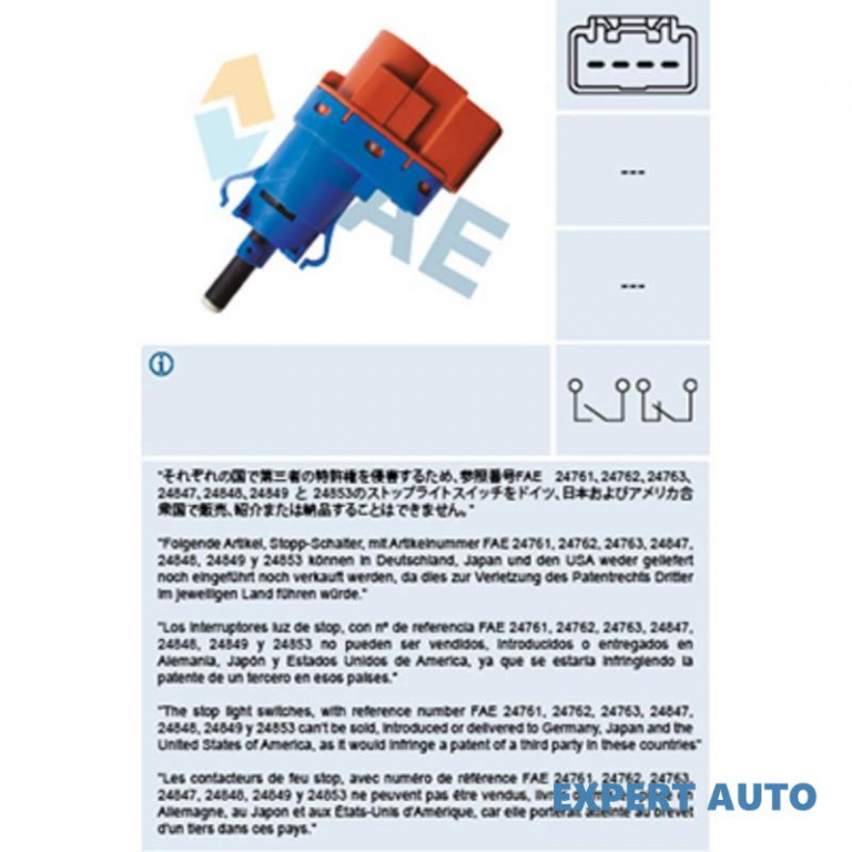 Comutator lumini frana Fiat LINEA (323) 2007-2016 #8 1240755