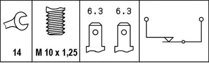 Comutator lumini frana MAZDA 323 P V BA HELLA 6DF007364001