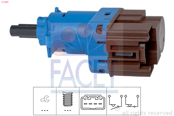 Comutator lumini frana # Opel Combo 2012 2013 2014 2015 2016 2017 2018 2019 2020 2021 2022 2023 2024 2025 # 7 1247 # FACET