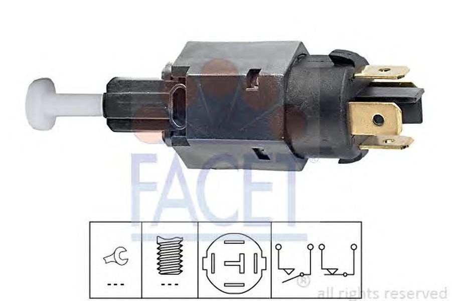 Comutator lumini frana SAAB 900 II cupe FACET FA 7