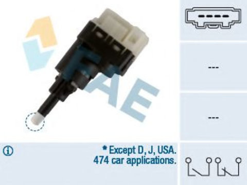 Comutator lumini frana SKODA OCTAVIA 2 Combi (1Z5) (2004 - 2013) FAE 24761