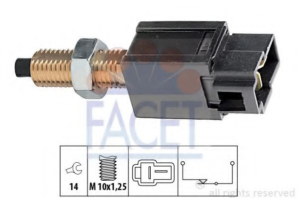 Comutator lumini frana SUZUKI SWIFT Mk II hatchback (EA, MA) (1989 - 2005) FACET 7.1169