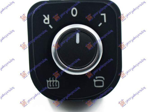 Comutator Oglinda Pliabila (Cromat/negru) (6pin) pentru VW Golf Vi 08-13